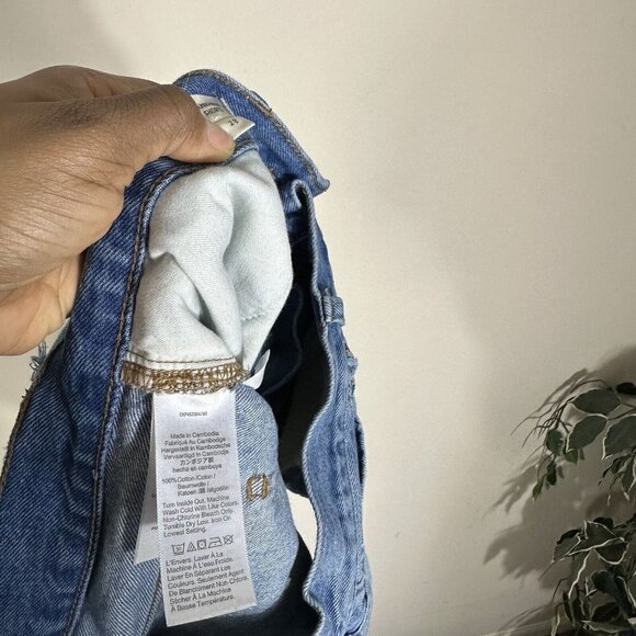 MADEWELL 100% Cotton Relaxed Blue Denim Shorts   Homecrest Wash Size 28 Distress - Picture 5 of 5